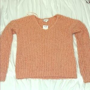NWT Salmon Fuzzy Sweater